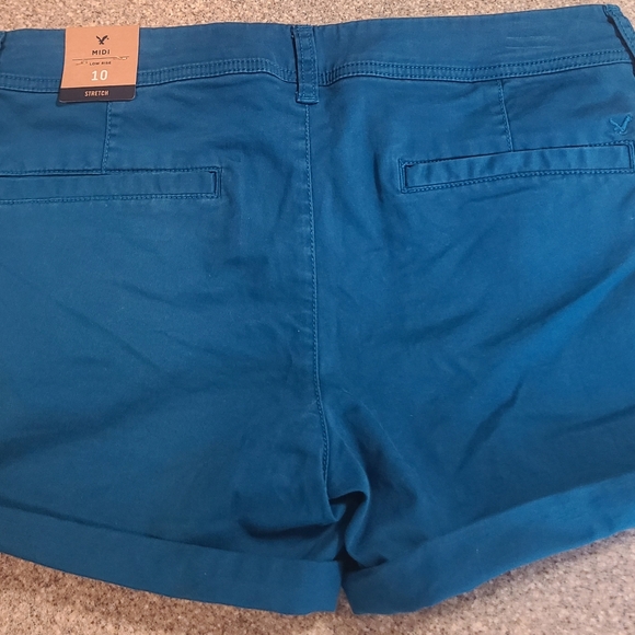Nwt womens american eagle midi low rise shorts size 10 - Picture 3 of 4